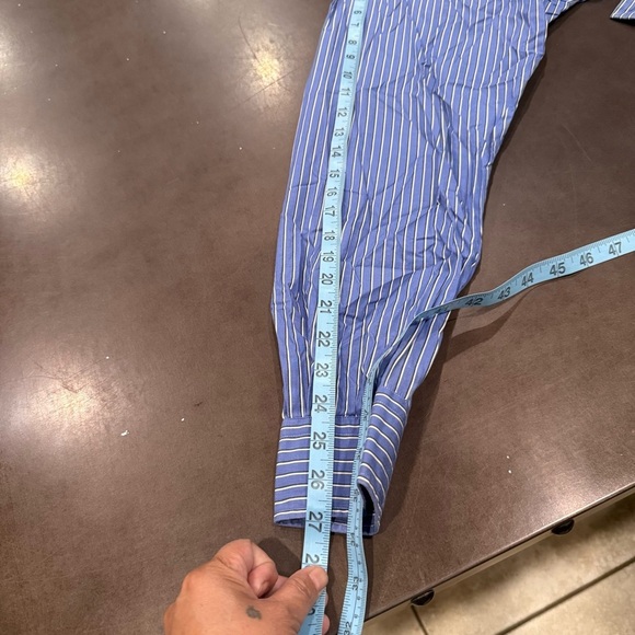 Ralph Lauren Polo Blue and White Striped Shirt - Picture 7 of 7